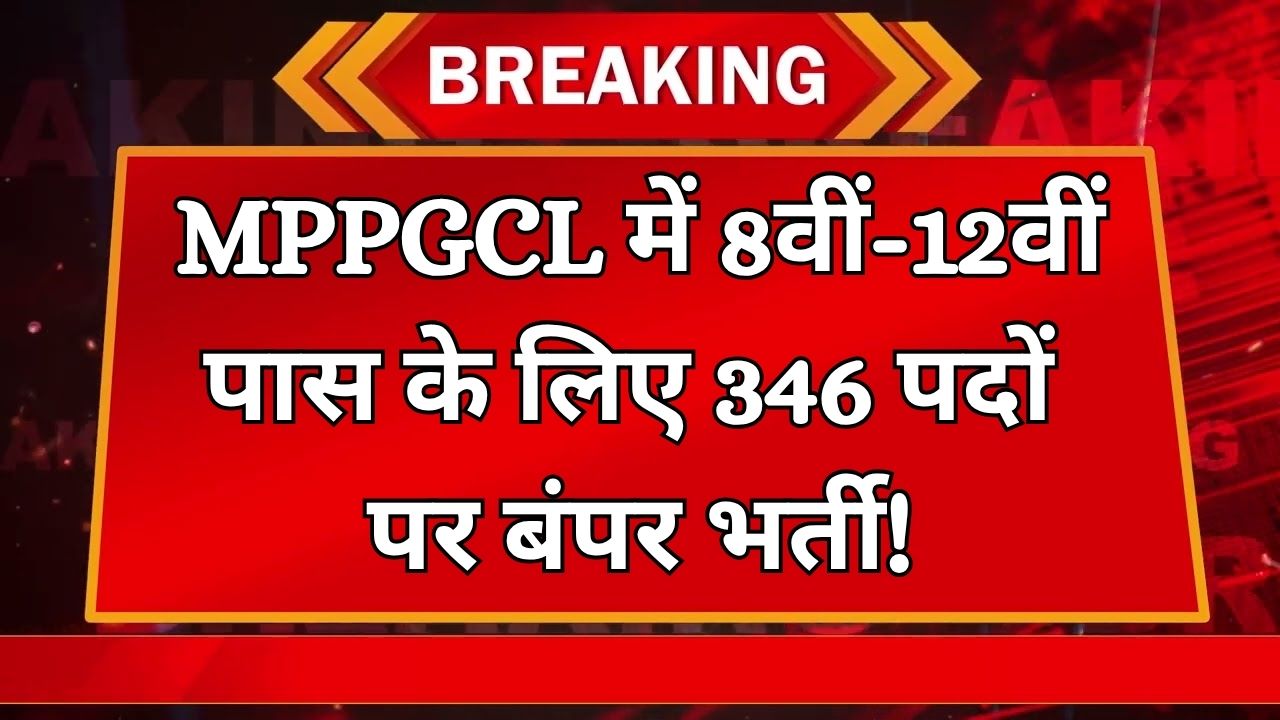 8वीं और 12वीं पास के लिए बंपर भर्ती! 346 पदों पर निकली वैकेंसी, तुरंत करें आवेदन