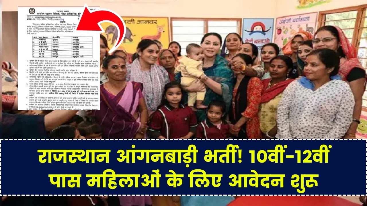 Rajasthan Anganwadi Recruitment 2025: 10वीं-12वीं पास के लिए राजस्थान में आंगनबाड़ी कार्यकर्ता और सहायिका के पदों पर आवेदन शुरू