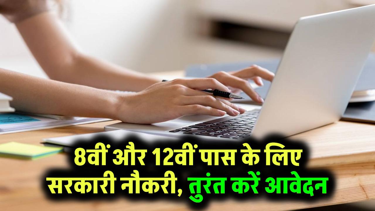 8th pass job: 8वीं और 12वीं पास के लिए सरकारी नौकरी, तुरंत करें आवेदन